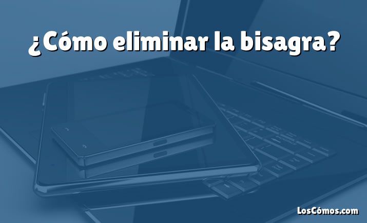 ¿Cómo eliminar la bisagra?