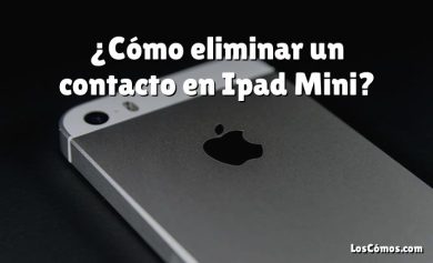 ¿Cómo eliminar un contacto en Ipad Mini?