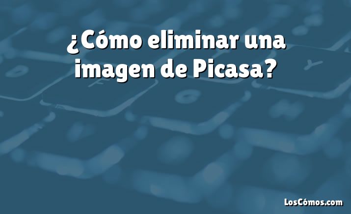 ¿Cómo eliminar una imagen de Picasa?