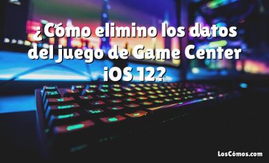 ¿Cómo elimino los datos del juego de Game Center iOS 12?