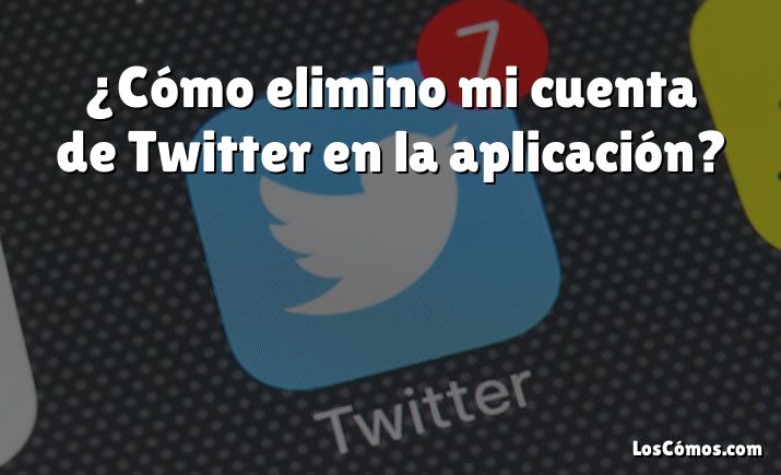 ¿Cómo elimino mi cuenta de Twitter en la aplicación?