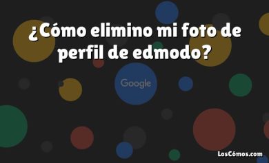 ¿Cómo elimino mi foto de perfil de edmodo?