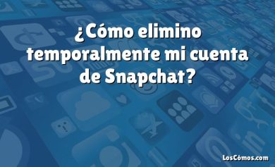 ¿Cómo elimino temporalmente mi cuenta de Snapchat?