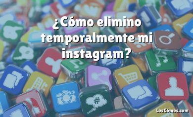 ¿Cómo elimino temporalmente mi instagram?