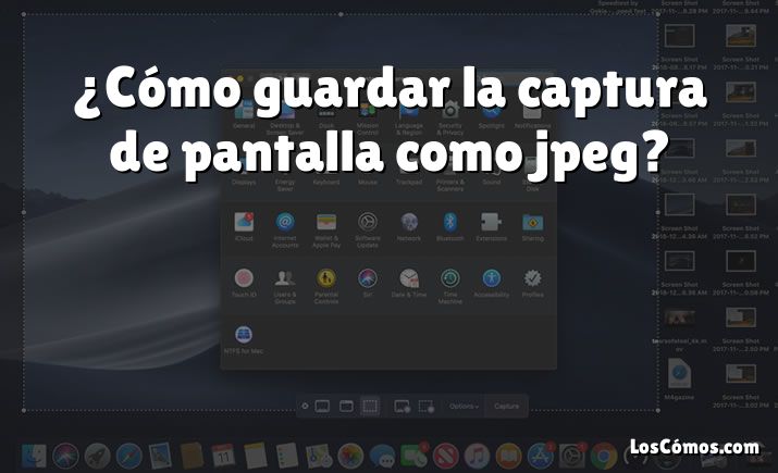 ¿Cómo guardar la captura de pantalla como jpeg?