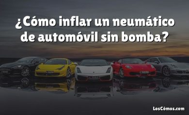 ¿Cómo inflar un neumático de automóvil sin bomba?