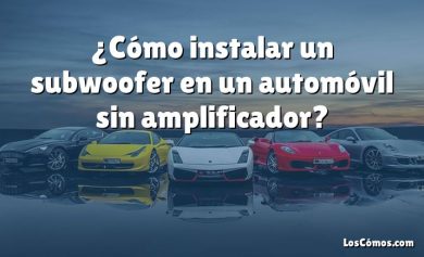 ¿Cómo instalar un subwoofer en un automóvil sin amplificador?