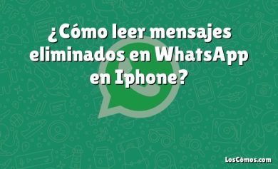 ¿Cómo leer mensajes eliminados en WhatsApp en Iphone?