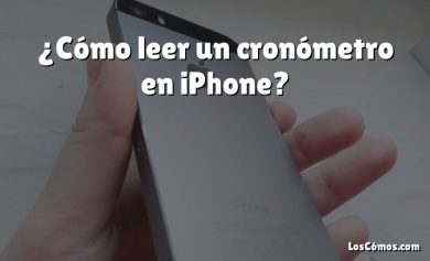 ¿Cómo leer un cronómetro en iPhone?