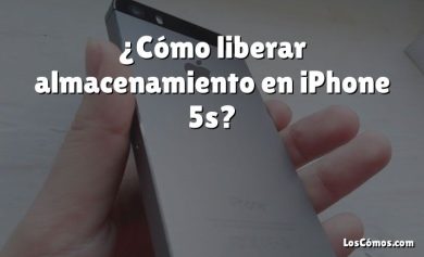 ¿Cómo liberar almacenamiento en iPhone 5s?