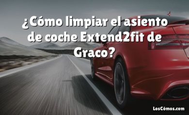 ¿Cómo limpiar el asiento de coche Extend2fit de Graco?