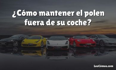 ¿Cómo mantener el polen fuera de su coche?