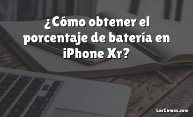 ¿Cómo obtener el porcentaje de batería en iPhone Xr?