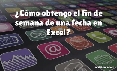 ¿Cómo obtengo el fin de semana de una fecha en Excel?