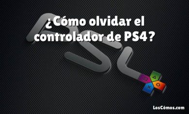 ¿Cómo olvidar el controlador de PS4?