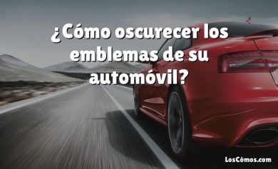 ¿Cómo oscurecer los emblemas de su automóvil?