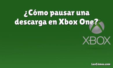 ¿Cómo pausar una descarga en Xbox One?
