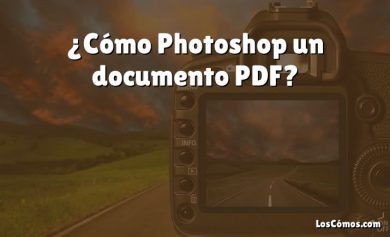 ¿Cómo Photoshop un documento PDF?
