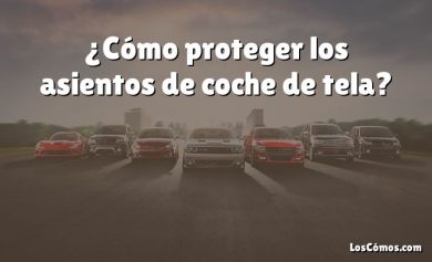 ¿Cómo proteger los asientos de coche de tela?