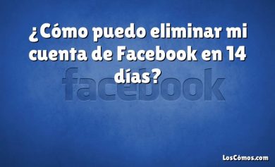 ¿Cómo puedo eliminar mi cuenta de Facebook en 14 días?