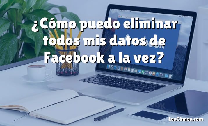 ¿Cómo puedo eliminar todos mis datos de Facebook a la vez?