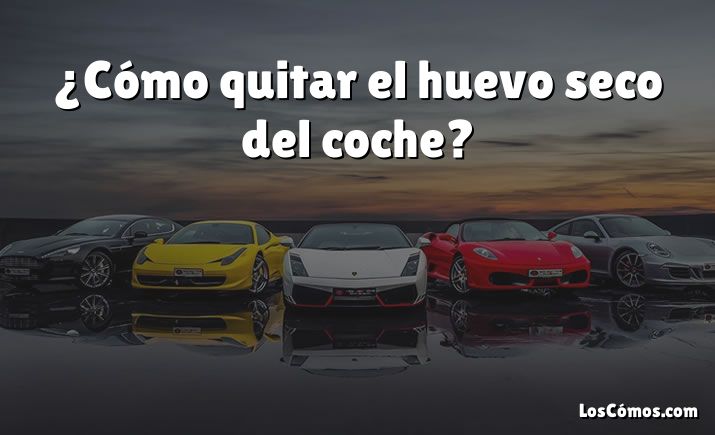 ¿Cómo quitar el huevo seco del coche?