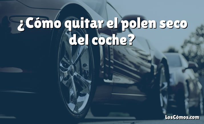 ¿Cómo quitar el polen seco del coche?