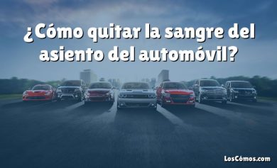 ¿Cómo quitar la sangre del asiento del automóvil?