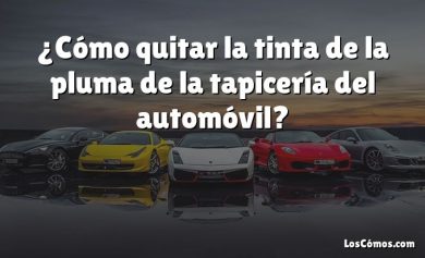 ¿Cómo quitar la tinta de la pluma de la tapicería del automóvil?