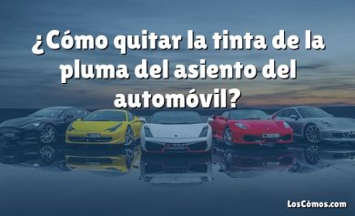 ¿Cómo quitar la tinta de la pluma del asiento del automóvil?