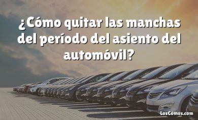 ¿Cómo quitar las manchas del período del asiento del automóvil?