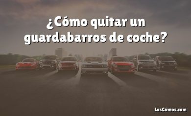 ¿Cómo quitar un guardabarros de coche?