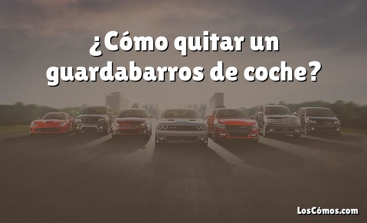 ¿Cómo quitar un guardabarros de coche?