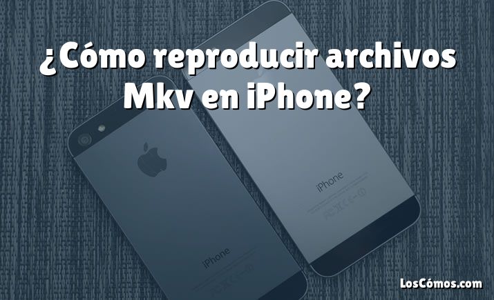 ¿Cómo reproducir archivos Mkv en iPhone?