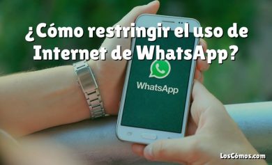 ¿Cómo restringir el uso de Internet de WhatsApp?