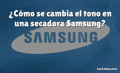 ¿Cómo se cambia el tono en una secadora Samsung?