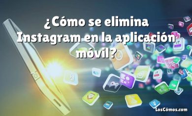 ¿Cómo se elimina Instagram en la aplicación móvil?