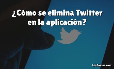 ¿Cómo se elimina Twitter en la aplicación?