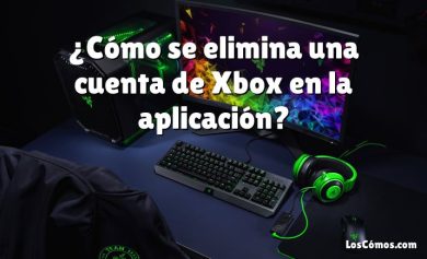 ¿Cómo se elimina una cuenta de Xbox en la aplicación?