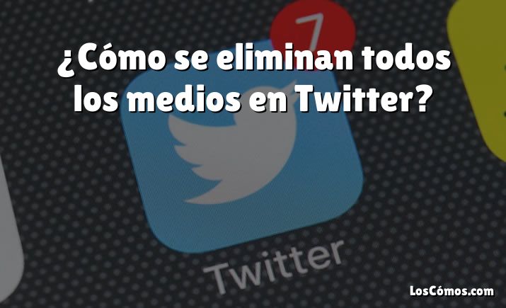 ¿Cómo se eliminan todos los medios en Twitter?