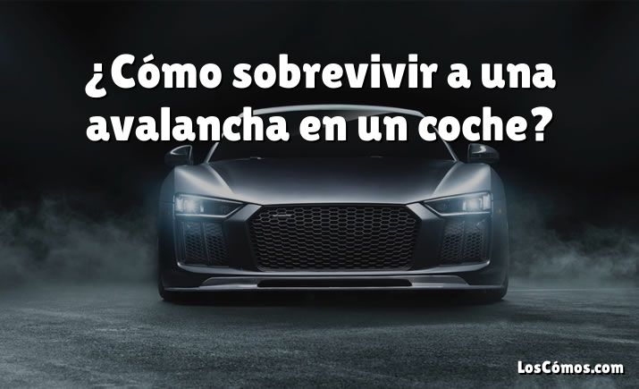 ¿Cómo sobrevivir a una avalancha en un coche?