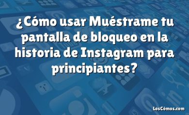 ¿Cómo usar Muéstrame tu pantalla de bloqueo en la historia de Instagram para principiantes?