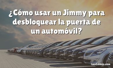 ¿Cómo usar un Jimmy para desbloquear la puerta de un automóvil?