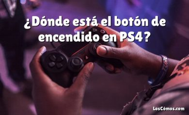 ¿Dónde está el botón de encendido en PS4?