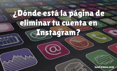 ¿Dónde está la página de eliminar tu cuenta en Instagram?