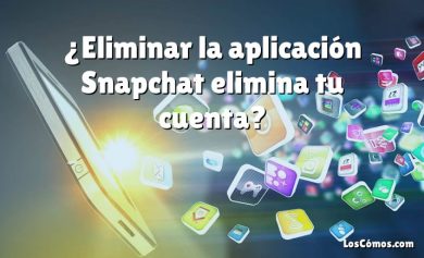 ¿Eliminar la aplicación Snapchat elimina tu cuenta?