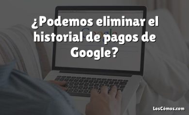 ¿Podemos eliminar el historial de pagos de Google?