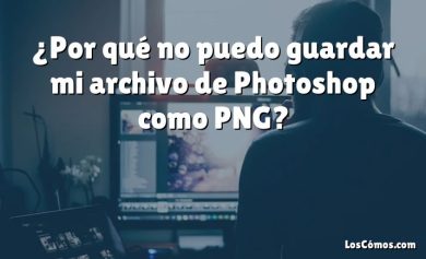 ¿Por qué no puedo guardar mi archivo de Photoshop como PNG?