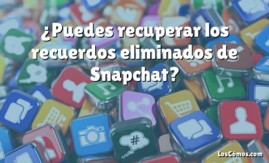 ¿Puedes recuperar los recuerdos eliminados de Snapchat?