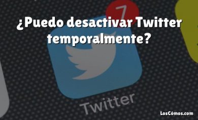 ¿Puedo desactivar Twitter temporalmente?